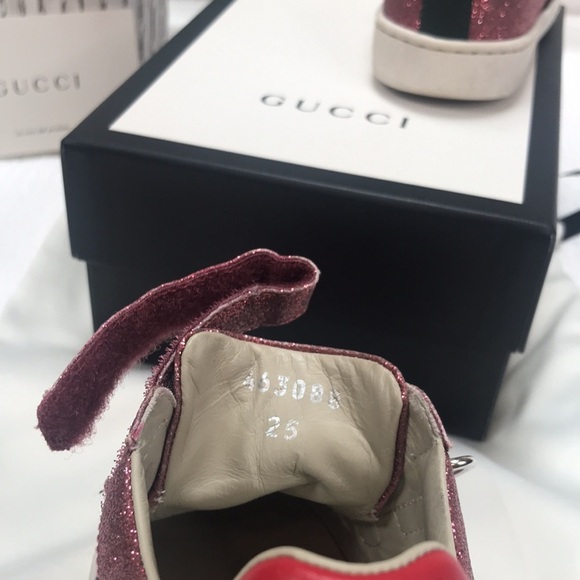 Gucci Childrens Glitter Sneakers Size 25 - Picture 4 of 8